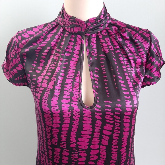 A/X Armani Exchange fuchsia leopard silk dress - Picture 3 of 7